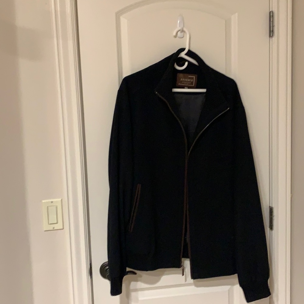 Black wool bomber jacket